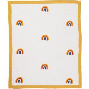 Premium Muslin Punch Embroidery Swaddle Blankets for Newborns and Babies | 6-Layer%100 Cotton Baby Blanket, Receiving Blanket | Baby Essentials for Nursery, Stroller