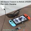 USB C to AR Glasses and Charging Adapter, Charge and Play, Compatible 100W PD Fast Charging for DJI RC 2, Switch OLED, Steam Deck Connected Viture/Rokid/Xreal AR Glasses 1080P 120Hz/4K 60Hz