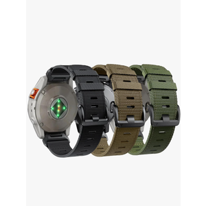 for Garmin epix pro, Fenix E/8/7/6/5, Forerunner 970/955/965 Band - Super Rugged Quickfit 22mm 26mm Nylon Sports Strap for Tactix/Approach/MARQ/quatix/D2/Enduro Series Replacement Band, Color: Black+Khaki+Green (Black Buckle), Size: 22mm fits 47mm ca