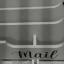 RELBRO Mail Organizer Desktop, Wood Desk Organizer with 2 Drawers, 4 Compartments for Home Office Accessories, White