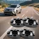 YHTAUTO 5x4.5 Hub Centric Wheel Spacers 20mm Compatible with Subaru Outback, Forester, Impreza, Legacy, WRX, 5x114.3mm Tire Spacers w/ M12x1.25 Studs, 56.1mm Hub Bore 5 Lug 4PCS Black