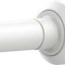 ENJOYBASICS Shower Curtain Rod 30 to 76 Inches, Stainless Steel Adjustable Spring Tension Rods No Drill for Bathroom, Closet, Window, Room Divider, Never Rust, Non Slip, White