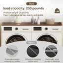 Washer Dryer Countertop, 54" x 27.5" Laundry Machine Topper with Edge Guard, Anti-Slip Over Washer Dryer Top for Laundry Room Organization & Clothes Folding, (Walnut)