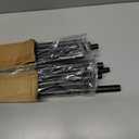 2 Pack Black Curtain Rods for Windows 66 to 120 Inch, 5/8" Diameter Matte Black Small Curtain Rods for Bedroom, Living Room, Kitchen, Outdoor, Farmhouse, Cafe