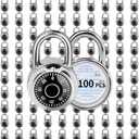 Combination Lock, LQYN Dial Combination Padlock, Pack of 100; Black