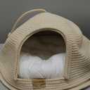 Cheerpals Cat Cave Bed with Washable Cushion and Ball, Handwoven Cotton Rope Cat Basket Bed for Indoor Cats Bed Covered, 3-in-1 Scratching, Playing & Sleeping, All Season Universal(White)
