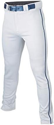 Easton Men's Rival+ Baseball Pants | Full Length Semi-Relaxed Fit | Adult Sizes | Piped | Multiple Colors, Large