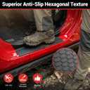 Door Sill Guards Kit Fit for 2018-2025 Jeep Wrangler JL Unlimited, Door Sill Protector for 2020-2025 Jeep Gladiator, Entry Guard Protector for 2024 Wrangler JLU&Gladiator JT 4 Door Accessories