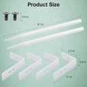 Downspout Bracket white - Adjustable size, heavy-duty galvanized iron with environmentally friendly coating, rust-resistant anchors for pipe support, easy to install (white, 4-piece set)