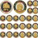 24 Pcs Put on The Whole Armor of God Coin Round Commemorative Coins Souvenir Prayer Metal Christian for Collectors Military Church Party Collectible Challenge Souvenir