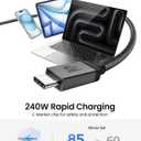Silkland USB 4 for Long Thunderbolt 4 Cable 10FT, 40Gbps/8K Display/240W Charging, Braided USB C Thunderbolt 3 Cable 3M, USB C Video Cable Compatible for MacBook, iPhone 17/16, SSD, Monitor