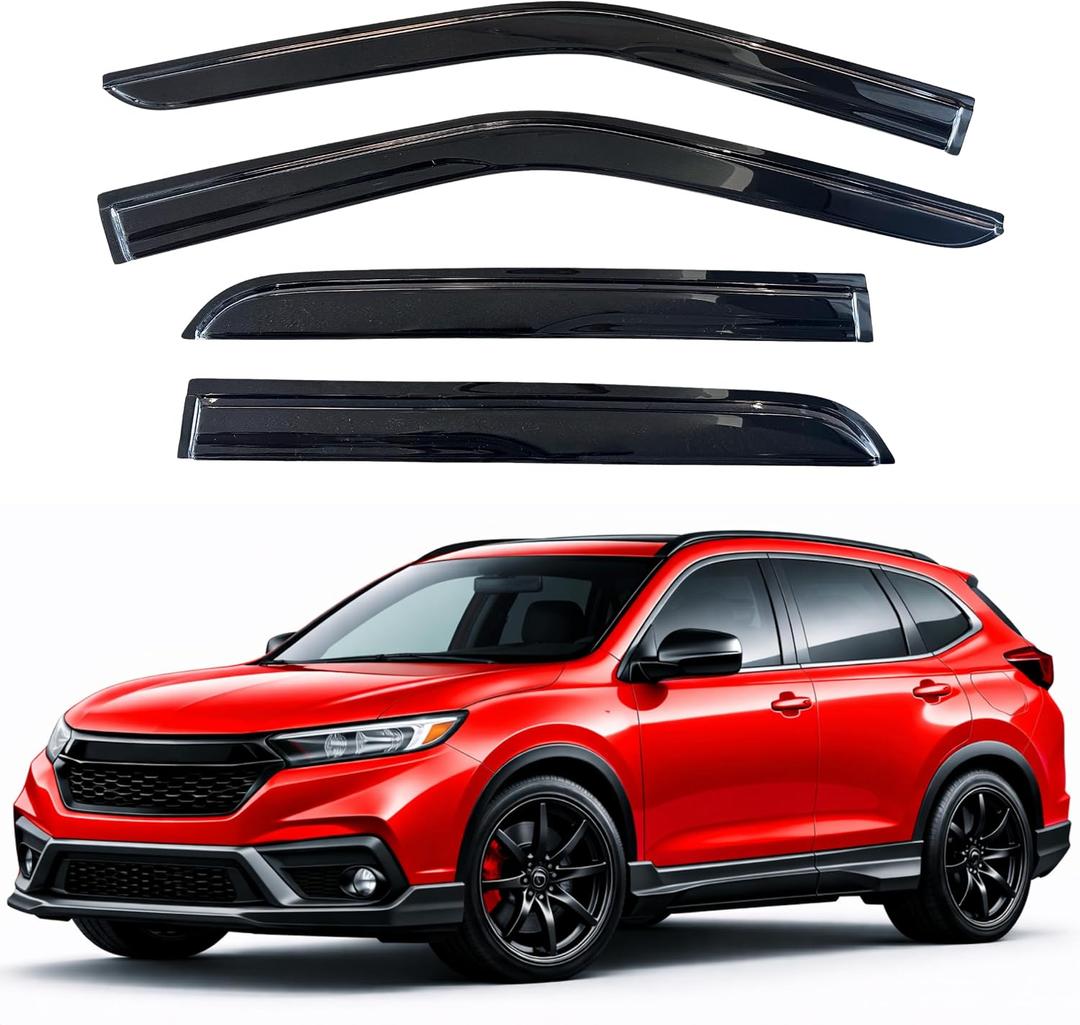 KPY Rain Guards Fit for 2023-2026 Honda CRV, Out-Channel Window Visors Vent Wind Deflectors 4PC, Car Accessories for 23-26 CR-V