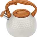 Tea pot, 3.2Qt Whistling Tea Kettle Stovetop, Convenient switch/heat-resistant handle, coffee, tea, milk teapots, Gas Electric Applicable (cream)