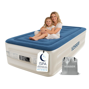 VOSSER Twin Air Mattress with Built in Pump,18'' Raised Blow Up Bed,XL-Long