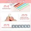 uxcell Acrylic Purse Strap, 35.4 Inch Matte Bag Chain Shoulder Purse Clutches Strap Replacement Bag Chain with Buckle for Handbag, Shoulder Bag Crossbody, Gray