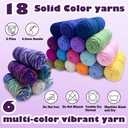 Lewhoo Crochet Kits for Beginner, 1312 Yards Acrylic Yarn Kit for Knitting and Crocheting, 25g24 Yarn Bundles with Accessories