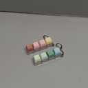 2 Pcs 4-in-1 Keyboard Adult Fidget Clicker Toy Silent and Loud Keyboard Fidget Keychain Cube Mechanical Key Button Clicker Stress Relief Gift for Office Home Pass Time(Pastel Colors)