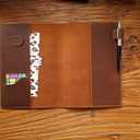 Leather A5 Planner Cover for Hobonichi Cousin, Stalogy, Midori, Wonderland 222 and Zequenz - with Pen Loop (Brown)