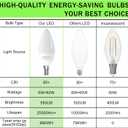 GOSCHE E12 Led Ceiling Fan Light Bulbs, 6W B11 Led Bulb Replace 60 Watts Incandescent, 550 LM, 2700K Warm White, Type B Light Bulb for Chandelier Lamp, Non-Dimmable Candle Lightbulbs,6-Pack