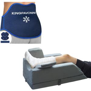 KingPavonini Back Ice Pack and Adjustable Leg Elevation Pillow