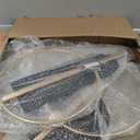 Metlzks Modern Metal Wall Decor,Handmade Circles Geometric Wall Sculptures,Orange Abstract Metal Wall Art for Bedrooms, Dining Rooms, Living Rooms, Corridors And Offices.(60''Lx24''W)