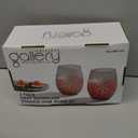 Gallery Tabletops Gallery 2 Piece Gray Snowflake Stemless Wine Glass Set 19 Oz