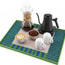 Decorative Bar Mat 18x12, Non-Slip PVC, Lime Color, 17.7" x 11.8"