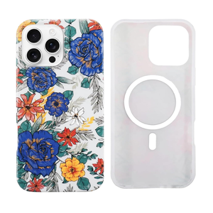 J.west Case for iPhone 16 Pro Max 6.9 inch | Compatible with MagSafe,Shockproof Protective iPhone 16Pro Max Phone Case for Women Floral 
Blue Roses