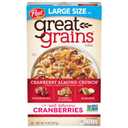 Great Grains Cranberry Almond Crunch Breakfast Cereal for Adults, Dried Cranberries and Almonds, Made with Whole Grain, Non-GMO, Heart Healthy, 14 OZ Box (EXP 02/02/27)
