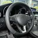 XHRING Car Steering Wheel Cover for Honda Civic Accord CRV HRV Pilot Passport Odyssey Insight Fit Ridgeline Clarity City LX EX EXL Si Hatchback Sport Hybrid Touring Accessories, 2025 Leather Color