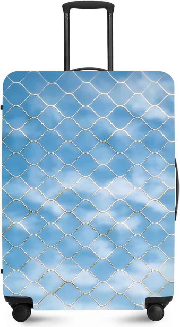 FOREVER QUEEN Blue Luggage Cover Suitcase Protector Suitcase Cover Anti-Scratch,Stretchable Bag Cover Washable Durable Polyester
