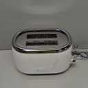MELLERHOME Retro Toaster 2 Slice, 7 Browning Levels, 3 Functions (Reheat, Defrost, Cancel), Removable Crumb Tray, Under Base Cord Storage, White Toaster Kitchen Appliances