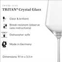 ZWIESEL GLAS Pure Sauvignon Blanc White Wine Glass (Set of 6), Graceful Wine Glasses for White Wine, Dishwasher-Safe Tritan Crystal Glasses, Made in Germany (14 Ounce), 13.8 Ounces