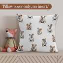 Funny English Bulldog Throw Pillow Covers 18x18, English Bulldog Gifts for Women Men, Dog Lovers Gifts Decorative Pillow Covers, Dog Pillowcases Cushion Case for Home Couch Bedroom Decor