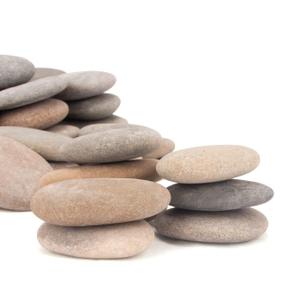 232-240 PCS Craft Rocks, 1.3"-2.2" Round Grey Rocks, 18 Pounds