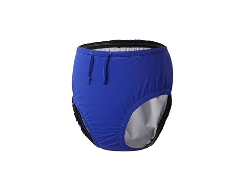 EEOST Youth Special Needs Reusable Swim Diapers Swimwear for Incontinence Cloth Diaper Covers Waterproof,Leakproof, Unisex (5-8T, Blue)