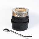 Generic Yerba Mate Gourd with Stainless Steel Bombilla - Handmade Mate Gourd, Mate Drinking Cup, Pumpkin Mate Gourd, Yerba Mate Set, Argentina, Leather Base, Large, Black