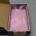 Wican Guest Towel Holder Tray for Bathroom, Oak and Iron Napkins Holder for Powder Room Dinning Table Wooden Basket for Disposable Paper Hand Towels Totally Pink (9.06 x 5.51 x 2.56 in)