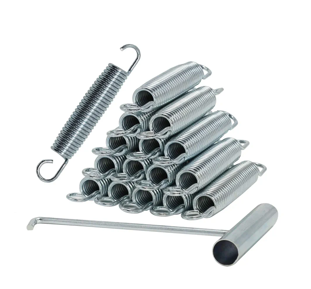5.5-7 Inch Trampoline Springs Heavy Duty Stainless Steel Replacement Spring, Set of 16