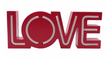 Holiday Home LED Neon Table Sign Love - Red