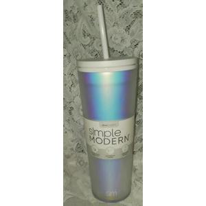 Simple Modern Insulated Iridescent Tumbler w/Lid & Straw Classic Collection 24oz