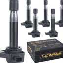 Set of 6 Ignition Coil Pack for 2008 2009 2010 2011 2012 2013 2014 2015 2016 2017 Honda Odyssey Accord Crosstour Pilot Ridgeline Acura TL RL TSX 3.5 V6 Replaces UF603