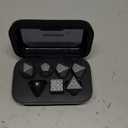 Wireless Light Up Dice Set D and D RGB for Dungeons and Dragons,Cool LED DND Dice with Charging Box Rechargeable 7 Color Polyhedral Role Playing Dice for DND Gifts RPG(Astral Shard Black)
