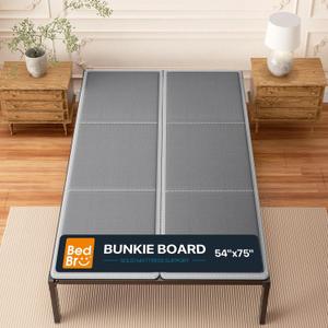 Bunkie Board Full 10mm (54" x 75") – Gray Under Mattress Support, Anti-Sag & Noise-Free, Breathable Low Profile Bed Board for Metal Frame, Slatted Beds& Platform