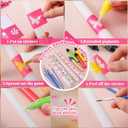Treela 42 Pcs DIY Candle Painting Kit Include 12 White Taper Candles 12 Vibrant Colors Candle Wax Pen 6 Floral Painting Stencils 6 Paint Brushes 6 Sponge Block for Craft Birthday Wedding Holiday Party