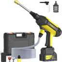 950PSI CordlessPowerWasher with Foam Cannon for Car, Lane, Patio Cleaning, Yellow