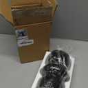 BLOFLO Black Glass Hydroponic Vase, 7Inches Glass Vase for Flower, Modern Geometric Three-Layer Floral Vases for Home Office, Wedding Table Decoration (Black)