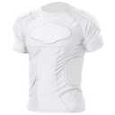 MK MOSSE KARNE Mens Padded Compression Shirt Football Rib Protectors 6-Football Pads Chest Protector Padded Shirt Protective Gear for Football Baseball Basketball, L, White