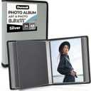 Dunwell Art Portfolio 8.5x11 Folder (Silver), Mounting Paper, Portfolio Binder for Artwork and 8.5 x 11 Documents Art Folder, 24 Pockets Display 48 Pages, Acid-Free Poly Presentation Book