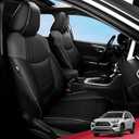 FREESOO for Toyota RAV4 Seat Covers - Custom Fit Seat Covers for Toyota RAV4 2019-2024 2025 Hybrid (Not for XSE & 2021-2024 SE Hybrid) Waterproof Faux Leather Car Seat Covers Full Set - Black Gray